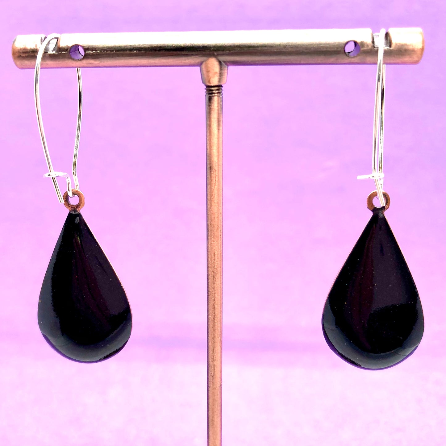 Monet Garden Earrings - Black Iris