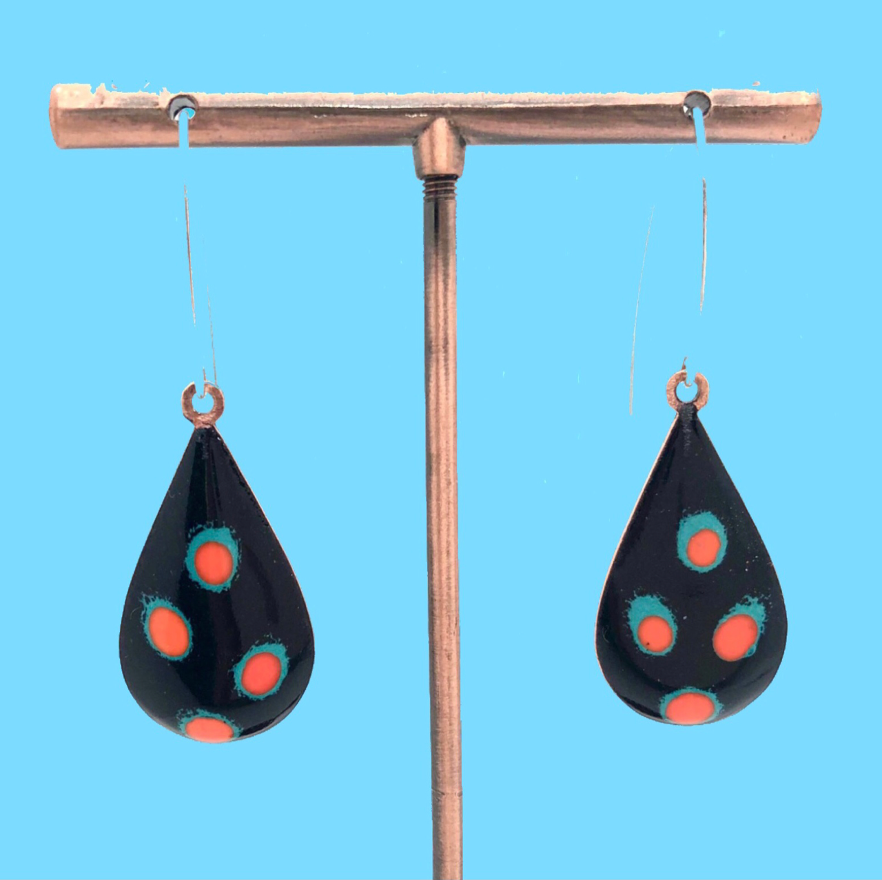 Monet Garden Earrings - Black Iris