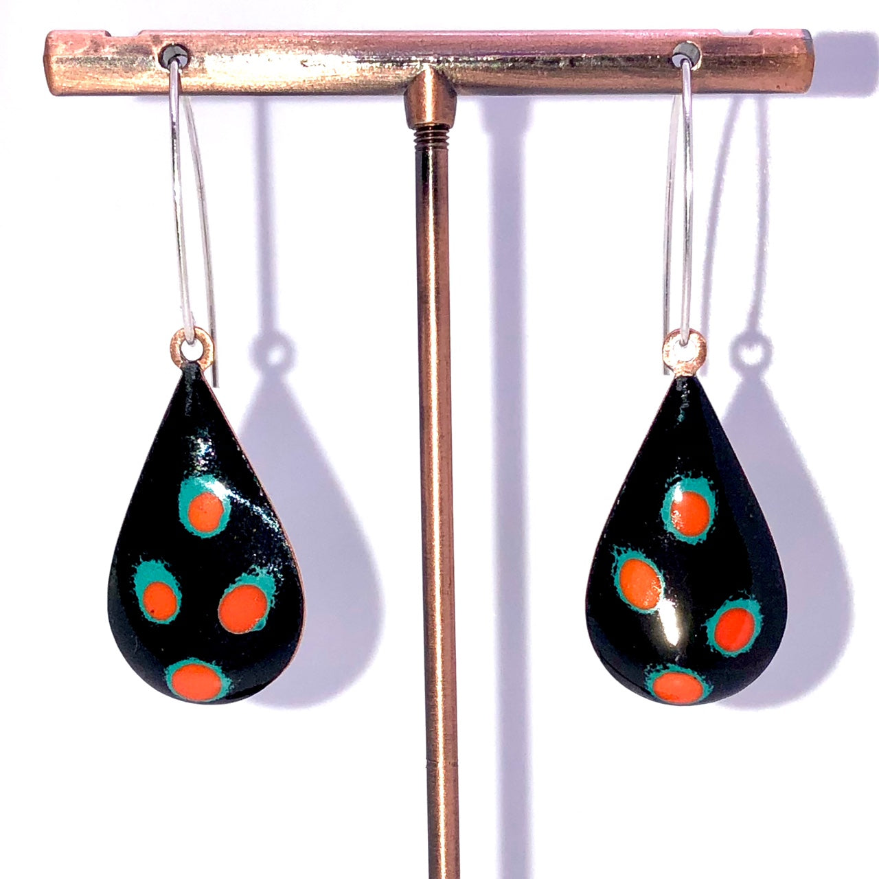 Monet Garden Earrings - Black Iris